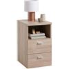 FMD furniture 652-001E - Comodino in finto rovere, dimensioni ca. 35 x 61,5 x 40 cm (larghezza x altezza).