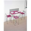 ASTIMESA Parete tavolo da cucina, metallo, Fucsia, 90 x 50 cm o 90 x 30 cm