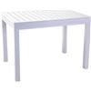 Giordanoshop Tavolo Allungabile da Giardino 125/250x75xh75 cm in Alluminio Cleveland Bianco