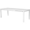 Giordanoshop Tavolo Allungabile da Giardino 160/220x90xh76 cm in Alluminio New Boston Bianco