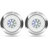 Biqing 2PCS Rotondo Fanali Posteriori Rimorchio Bianco,4 inch 12V/24V Fanale Posteriore Freno Segnale di Girata Riflettore Luce Fanali Posteriori LED con Lunetta Cromata per Camion Caravan Trattore