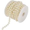 Leopacat Ghirlanda di Perle, 10m Catena di Perle, Artificiale Bianco Fili Perline per Fatta a Mano DIY Matrimonio Capelli Sposa Fai Da Te Matrimonio Nozze Di Natale Decorazione della Festa Nuziale