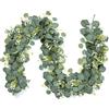 Betylifoy 2 Pz Artificiale Seeded Eucalipto Ghirlanda, Primavera Ghirlanda Verde Ghirlanda Appeso viti per la Cerimonia Nuziale Festa a Casa Decorazione della Tavola (2, Verdi)