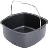 RUNQIN OUTDOOR 22cm Teglia Torta Friggitrici ad Aria, Friggitrice Ferro Barile Tortiera, Stampo Quadrata Forno, Cucina Strumento di Cottura, Stampi Botte Torte per HD9925 HD9860 HD9905/01 Accessori Pizza Pane Piatto