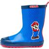 Super Mario Stivali Wellington per bambini Nintendo Stivali da pioggia Wellys, Mattone blu, 30 EU