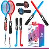 Oniverse Kit 12 in 1 di Accessori per Nintendo Switch Sport, Pack de Accessori con Laccetti, Racchette, Spade chanbara, Mazze da Golf, Fasce per Le Gambe e Maniglie universali per Joy con