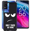 HGJTFANY Custodia per TCL 505 (6.75), Nero Morbido Silicone Anti-Graffio Phone Case, Ultra Sottile TPU Bumper Protective Cover per TCL 505 - Non Toccare