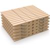 PORTENTUM Mollette in Legno per Bucato, Confezione da 100, Colore Naturale - Resistenti con Forte Presa per Stendibiancheria Esterno, Fai da Te e Casa, Misure 7,5 x 1,0 x 1,3 cm
