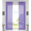 Gardinenbox 85589N2 - Confezione da 2 tende a pannello, scorrevoli, con binario di scorrimento, asta di contrappeso, viola, 245 x 60 cm