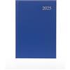 Collins Essential ESSA53.60-25 - Agenda 2025 con visualizzazione settimanale, copertina rigida effetto pelle, colore: blu