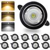 BOSITE 10 Incasso Faretti Led, 6W Downlight LED, Spot LED Orientabili, Luci da Soffitto Interno, Foro Φ75-85mm, Rotondo Métal, Per Cartongesso, Camera da letto, bagno, soggiorno