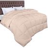 Utopia Bedding Piumone - Piumino Singolo - Piumino Letto ingolo - Trapunta Matrimoniale -100% Microfibra in Fibra Cava - (Beige, 155 x 220 cm 370 gsm)