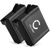 CELLONIC 2x Batteria compatibile con GoPro Hero 4, 335-06532-000, AHDBT-401 | 1160mAh, 3.8V, Ioni di Litio per GoPro Hero 4 Black, Hero 4 Silver