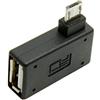 Cablecc Adattatore micro USB 2.0 Host OTG con alimentazione USB, angolato di 90° a sinistra, per cellulari e tablet Galaxy S3, S4, S5, Note2, Note3