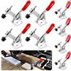 TTYSHIP® 8 Pezzi Toggle Clamp, Toggle Morsetto Sgancio Rapido, Morsetto a Levetta Orizzontale per Carpenteria, Saldatura (GH-201-A 27Kg/GH-201-B 90Kg)