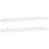 vidaXL Mensole con Sporgenza 2 pz Bianche 60x9x3 cm MDF