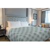 Il Gruppone Passione Casa Copriletto Estivo Made in Italy 100% Cotone Coperta Leggera Piquet Singolo Matrimoniale Piazza e Mezza - Lovelycheck Verde - 1 Piazza