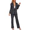 MJGkhiy Completo Blazer e Pantaloni Donna Giacche da Abito Blazer Tailleur Pantalone Autunno Curvy Slim Fit Blazer con Pantaloni Curvy Completo Tailleur Pantalone Tuta Cerimonia Donna Curvy