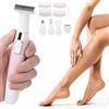 Dioche Rasoio elettrico 5 in 1 per le donne Depilazione per le gambe Area bikini Naso facciale Orecchie Sopracciglia Capelli Trimmer per capelli Corpo Rasoio indolore ricaricabile USB senza fili