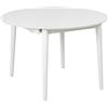 AC Design Furniture Monty Tavolo da pranzo allungabile per 6 persone, piano rotondo in bianco con gambe rotonde, tavolo da cucina con piano estraibile, diametro 115 x altezza 75 cm