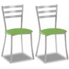 ASTIMESA SCALMVE Due sedie da cucina, metallo, verde, altezza della seduta 45 cm
