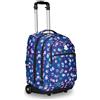 Invicta Trolley Scuola Bump Fantasy, Viola, 2 in 1, Zaino Doppio Scomparto Con Carrello Fisso, Tasca PC, Tasca Borraccia, Tasca Con Organizer e Crossover System, Zaino Trolley Medie Superiori e