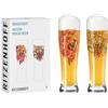 RITZENHOFF 3481011 Bicchiere da birra di frumento 500 ml - Set di 2 - Serie Brauchzeit Set - 2 pezzi con motivo animale, stampa digitale multicolore