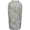 DRW Vaso da pavimento in ceramica bianco rustico 21x21x43 cm