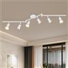 Dehobo Faretti LED da Soffitto Orientabili con 6 Luci - Lampadario da Soffitto Moderna Metallo Bianco per Plafoniera Soggiorno Camera da Letto - GU10 Lampadina Non Inclusa