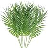 Weldomcor 8 foglie di palma artificiali con steli vegetali, in finta plastica, piante tropicali con foglie di arca, rami, fronde domenicali, hawaiane, luau, giungla, decorazione per matrimoni, feste
