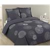 Vision - Parure da letto - Copripiumino Fabrizio grigio - 260 x 240 cm con 2 federe - 100% cotone