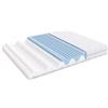 Amazon Basics Materasso double face Schiuma ad alta resilienza, Medio-rigido (H3) e rigido (H4), 180 x 200 x 20 cm, Bianco