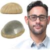 Lordhair Protesi Capelli Uomo, Pelle Super Sottile da 0,08 mm Parrucca da Uomo per Sistema Capillare da 8x10 Pollici Dimensione Della Base