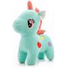 Boosns Peluche Unicorno Giocattolo Animale Farcito Qualità Super Soft (Verde, 30 cm)