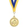 PATIKIL 2 Ping Pong Medaglie, Ping Pong Premio Medaglie Oro Medaglie con Nastro Blu Giallo per Giochi Sport Competizioni
