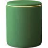 Shally Dogan Pouf Sgabello Contenitore con Rivestimento in Ecopelle Tramato, Poggiapiedi Sedia con Seduta Imbottita per Arredamento Interno, Cucina, Soggiorno, Salotto, Camera da Letto (Verde)