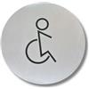 Design MG TE000-HC Targhetta in acciaio inox BAGNO DISABILE collezione Tech