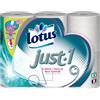 Lotus Just.1 - Carta igienica 5 strati, 6 rotoli, colore: Bianco