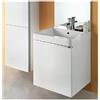 Geromin - Lavatoio Round con cassetto e top in mineralmarmo bianco lucido : Colore - Bianco, Lunghezza - 50 CM