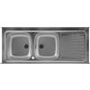 Colavene - Lavello in acciaio inox doppia vasca e sgocciolatoio 150x60cm - 101520V