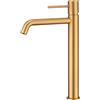 Imex Rubinetteria - Monza miscelatore monocomando per lavabo alto BDM039 - 3 : Colore Rubinetteria Imex - Oro spazzolato