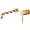 Imex Rubinetteria - Monza miscelatore lavabo a parete oro spazzolato GLM039/OC