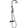 Imex Rubinetteria - colonna doccia in finitura nero opaco e miscelatore incluso BDM039/NG