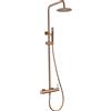Imex Rubinetteria - colonna doccia in finitura oro spazzolato rosa e miscelatore incluso BDM039/ORC