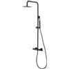 Imex Rubinetteria - colonna doccia in finitura nero opaco e miscelatore termostatico incluso BTM039/NG