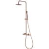 Imex Rubinetteria - colonna doccia in finitura oro spazzolato rosa e miscelatore termostatico incluso BTM039/ORC