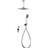 Imex Rubinetteria - Kit doccia PISA completo di miscelatore con deviatore in ottone cromato con braccio a soffittoGPC061