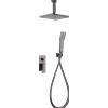 Imex Rubinetteria - Kit doccia PISA completo di miscelatore con deviatore in black gun metal con braccio a soffitto GPC061/BGM