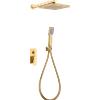 Imex Rubinetteria - Kit doccia PISA completo di miscelatore con deviatore in ORO SPAZZOLATO GPP048/oc