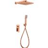 Imex Rubinetteria - Kit doccia PISA completo di miscelatore con deviatore in ORO ROSA SPAZZOLATO GPP048/ORC